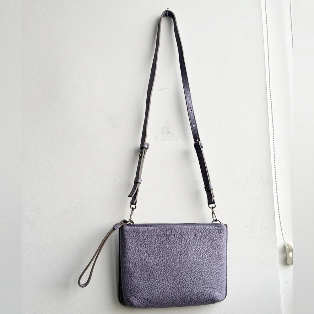 MISHKA Leather Purse Sobre Sigrid Crossbody Clutch Wristlet bag